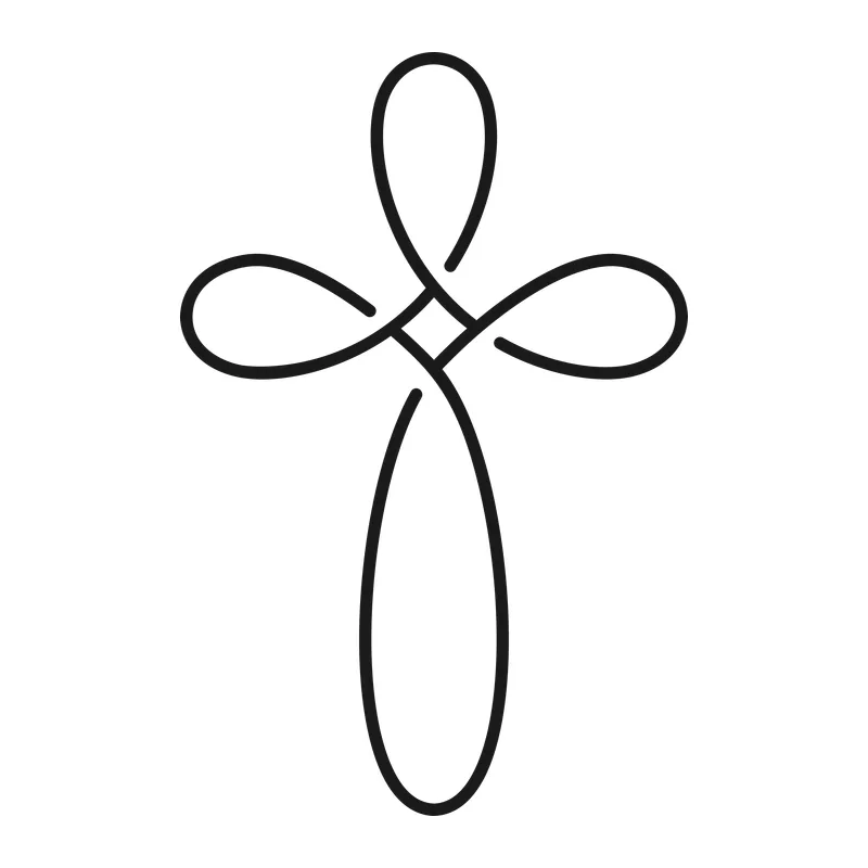Looped Celtic Knot Cross