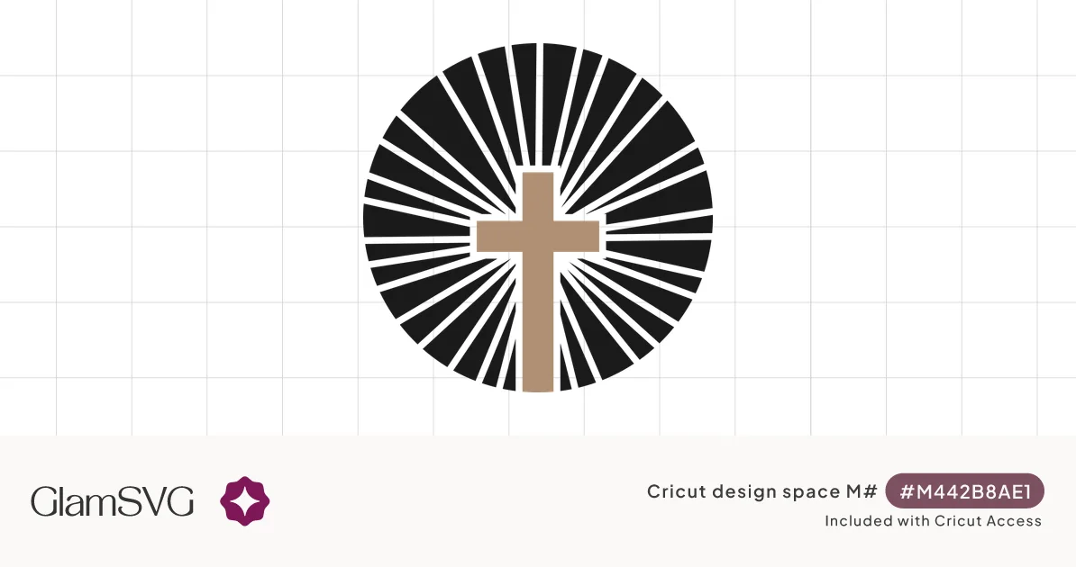 Radiant Sunburst Cross Design | GlamSVG | GlamSVG