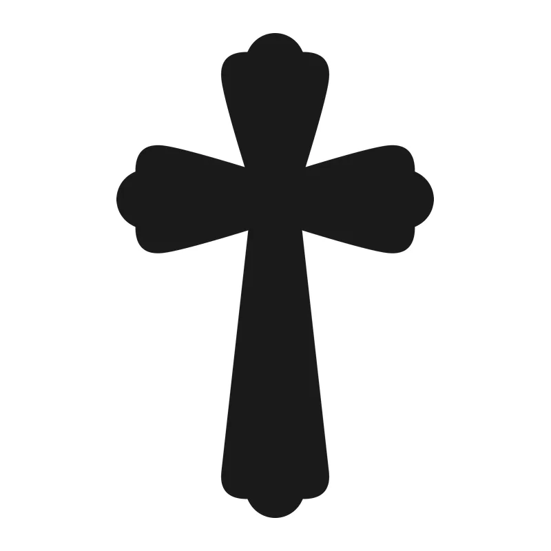 Scalloped Cross Silhouette
