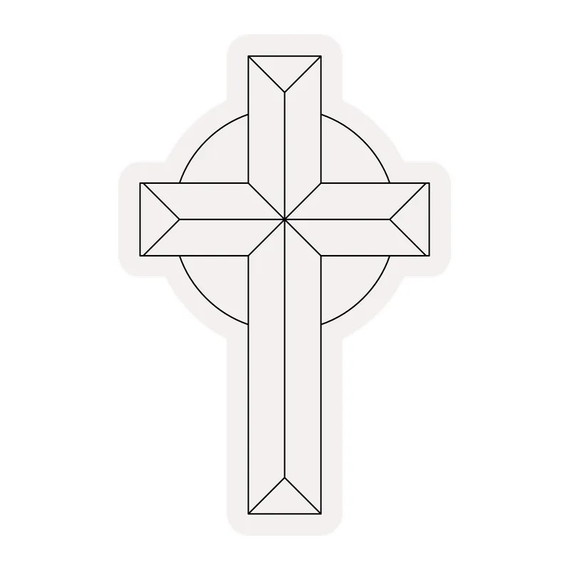 Celtic Cross With Beveled Lines