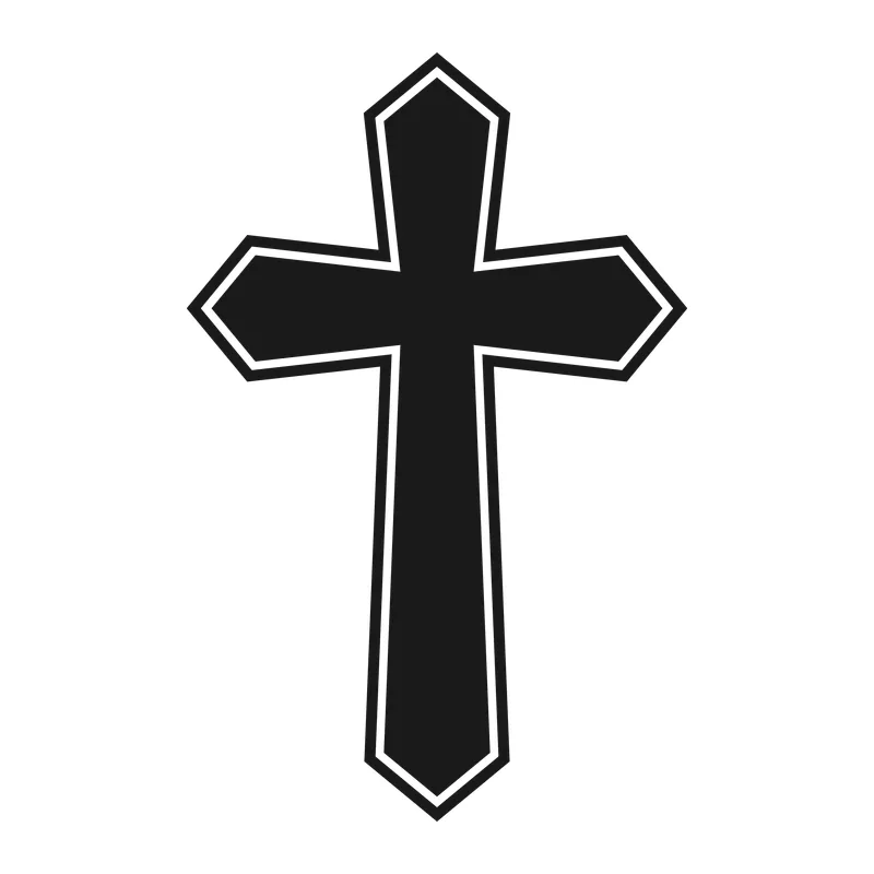 Pointed Outline Cross