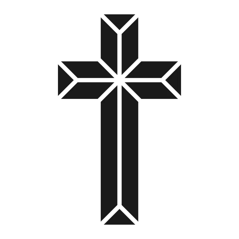 Faceted Beveled Cross