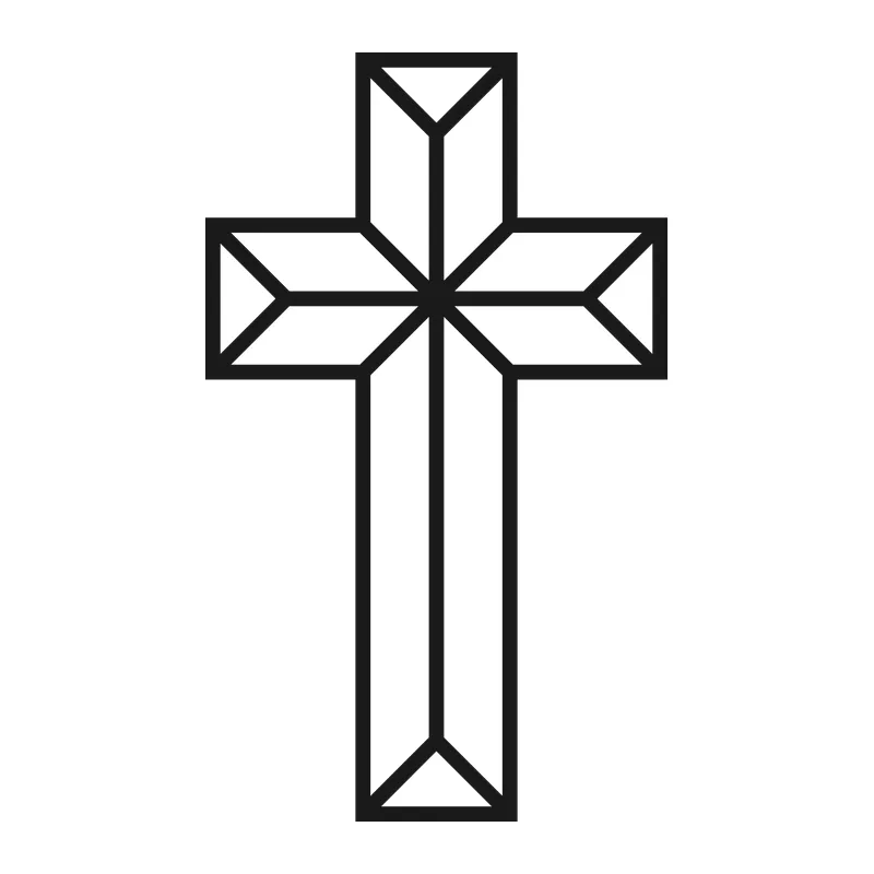 Beveled Geometric Cross