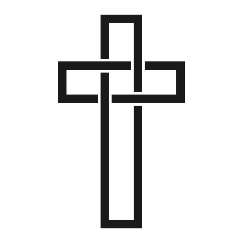 Interlaced Outline Cross