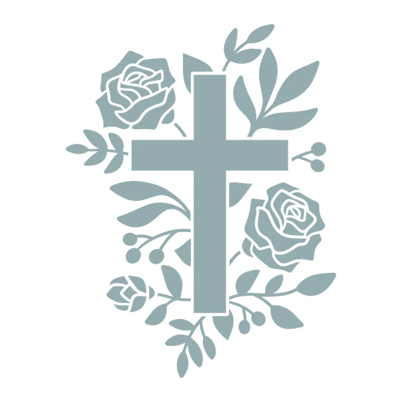 Floral Rose Cross