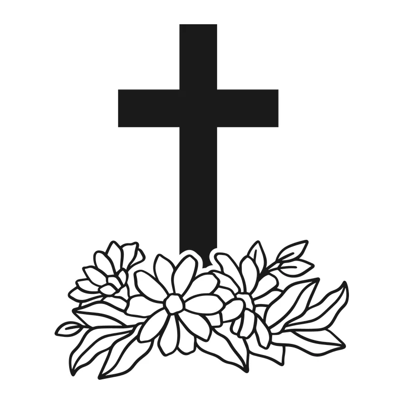 Cross and Flowers
