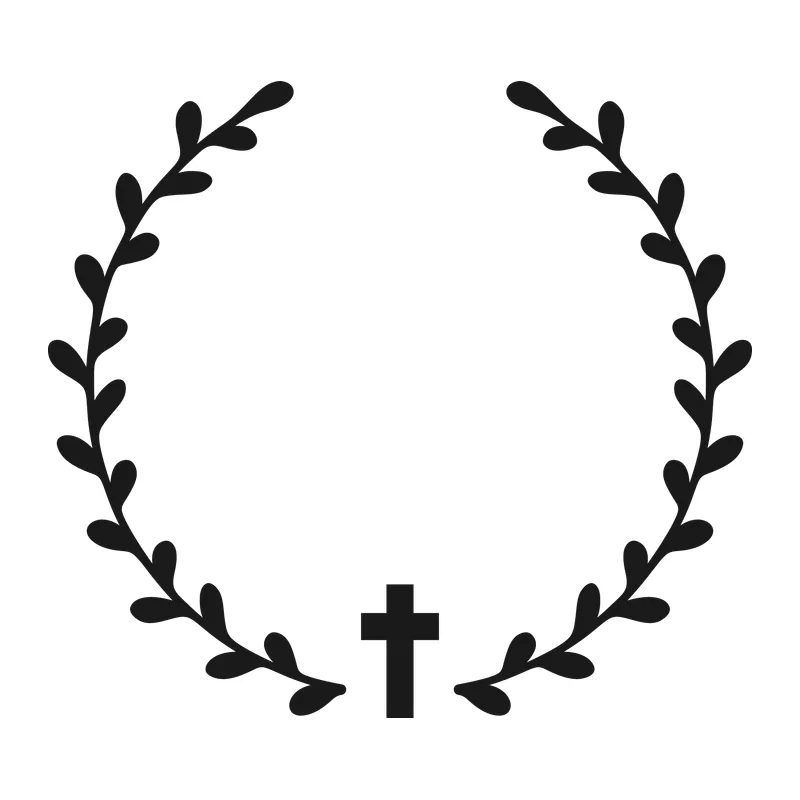 Cross and Laurel Wreath