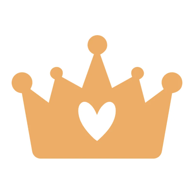 Crown With Heart Cutout