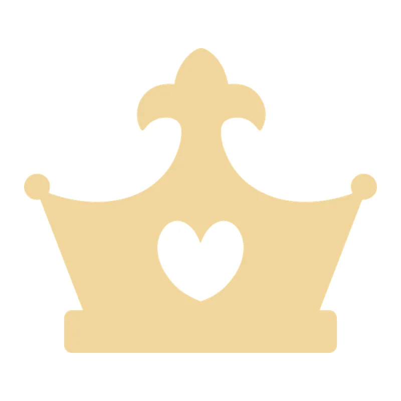 Crown with Heart Cutout