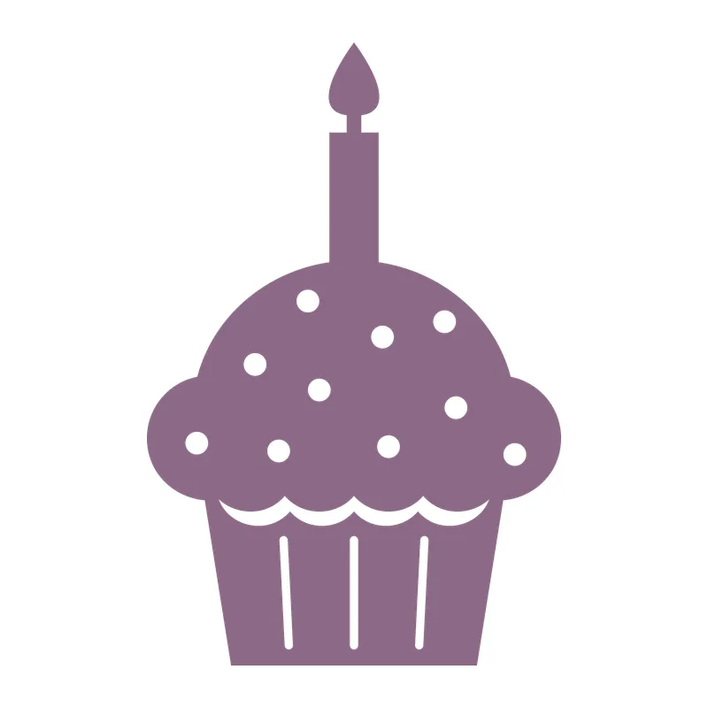 Birthday Cupcake With Candle
