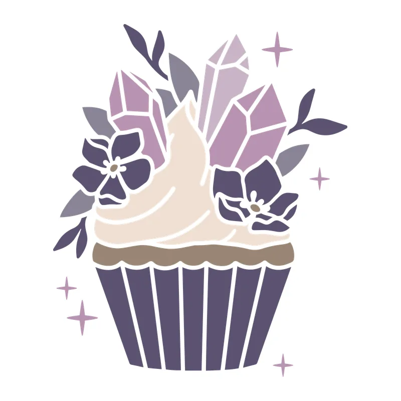 Crystal Flower Cupcake