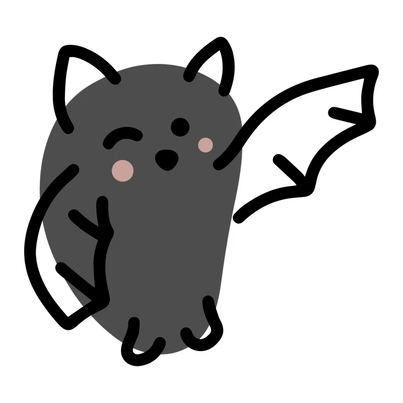 Cute Winking Bat