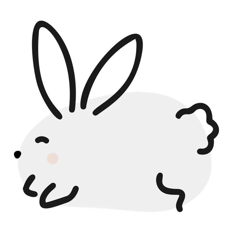 Cute Hopping Bunny