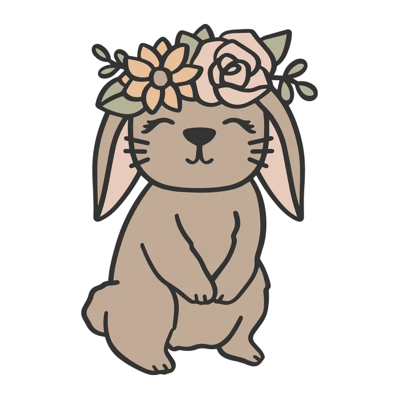 Floral Crown Bunny