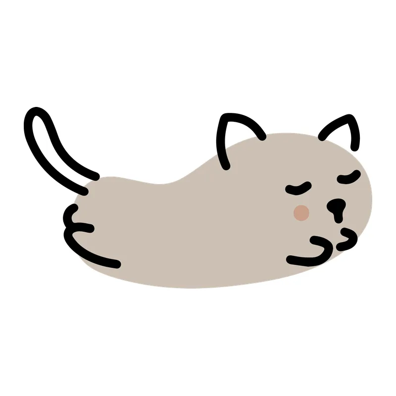 Sleepy Lounging Cat