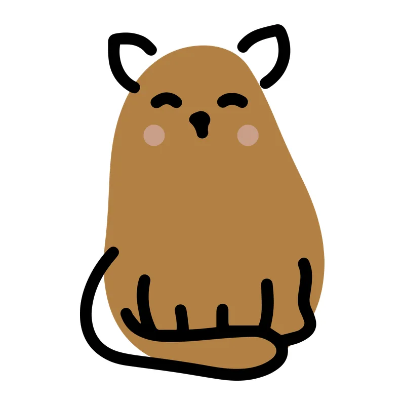 Cute Blushing Cat