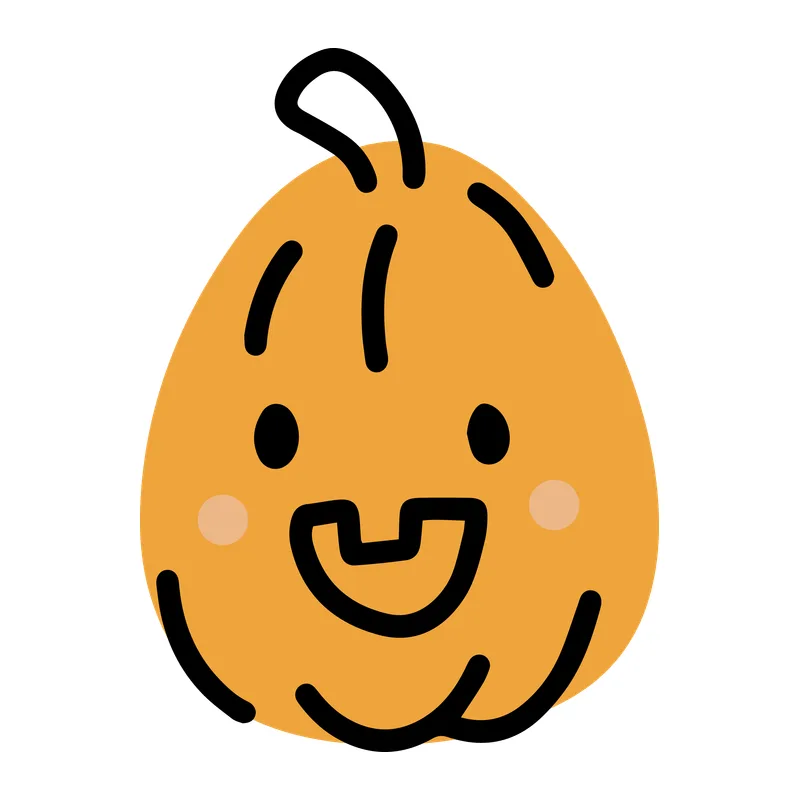 Cute Smiling Halloween Pumpkin