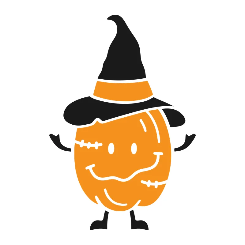 Cute Witch Hat Pumpkin