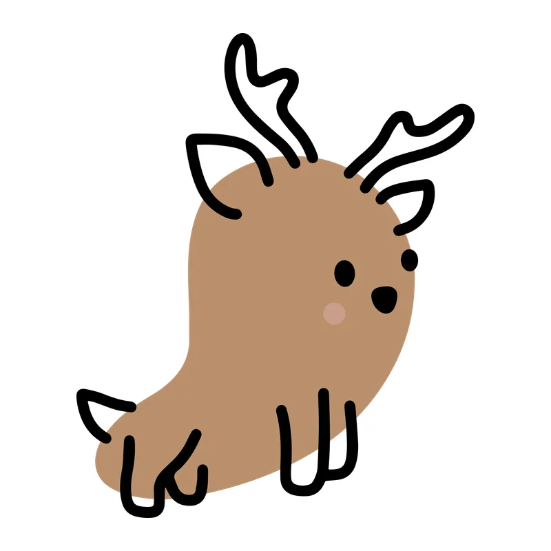 Cute Doodle Reindeer