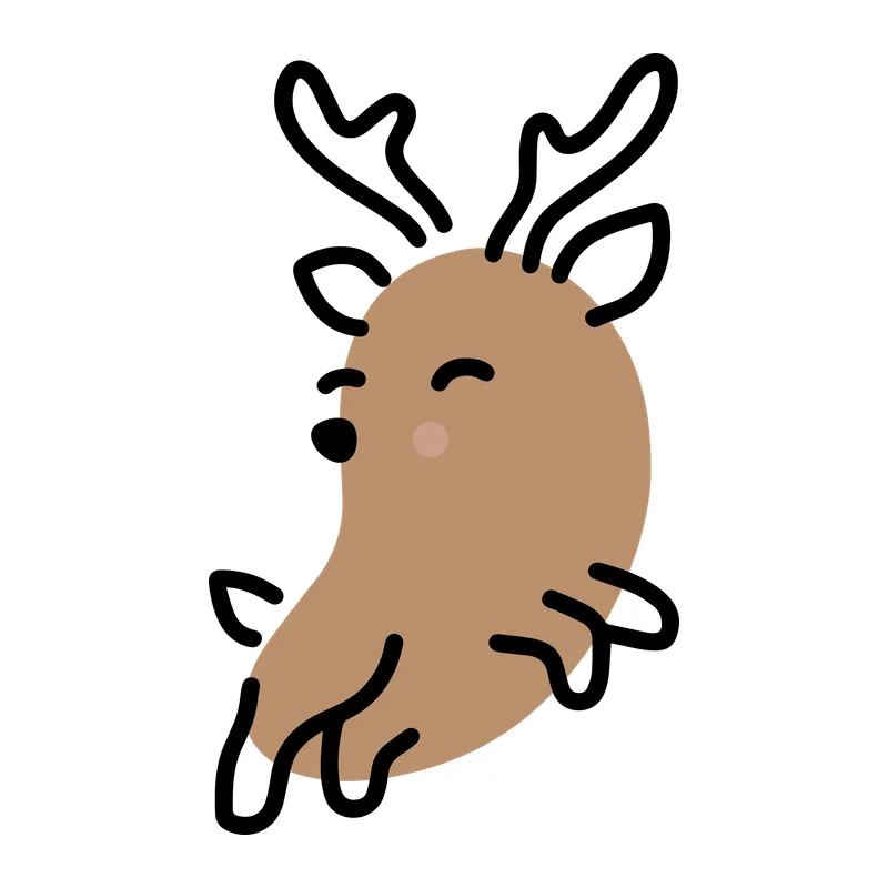 Cute Happy Reindeer