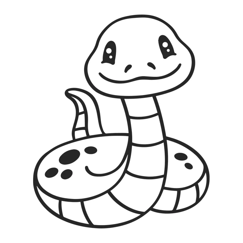 Cute Cartoon Snake
