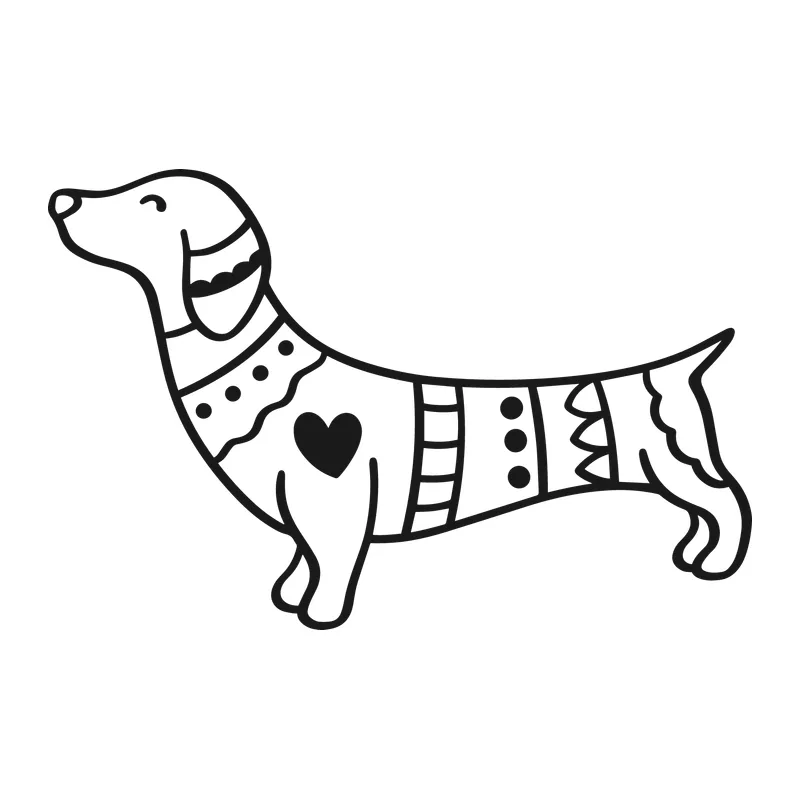 Folk Art Dachshund