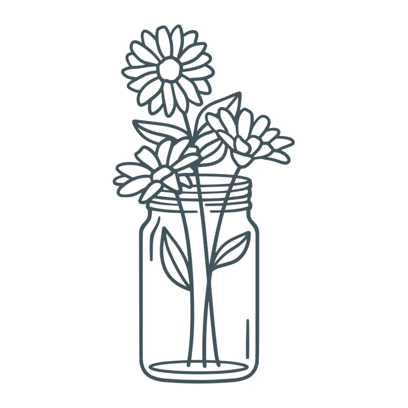 Daisies in a Mason Jar