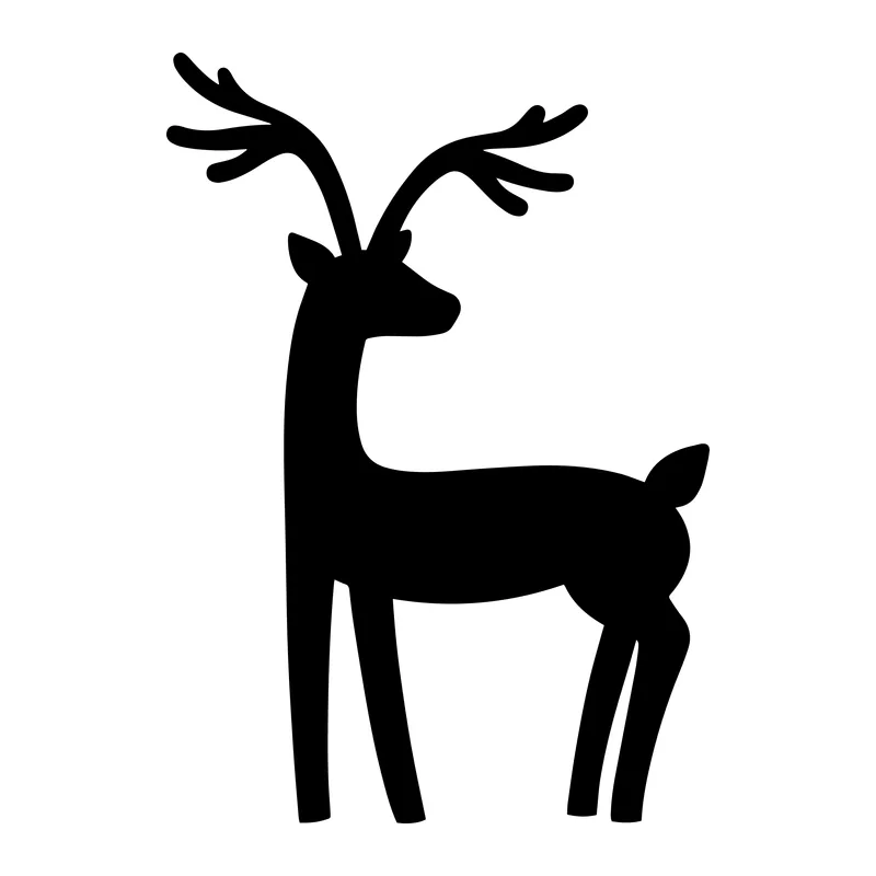 Slender Deer Silhouette
