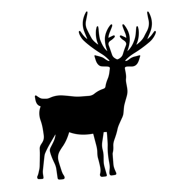 Standing Deer Silhouette
