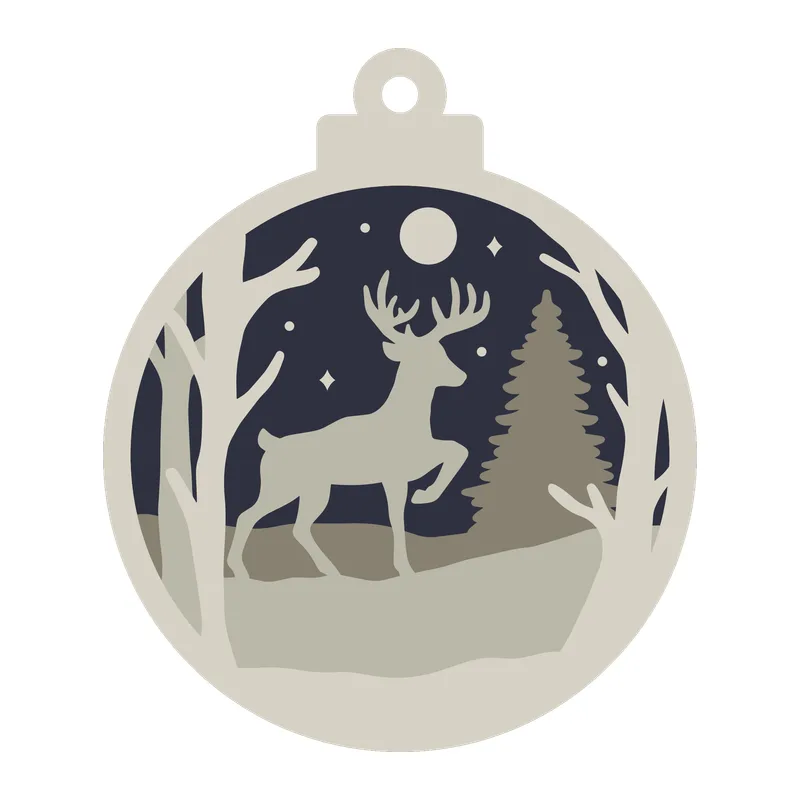 Winter Deer Ornament