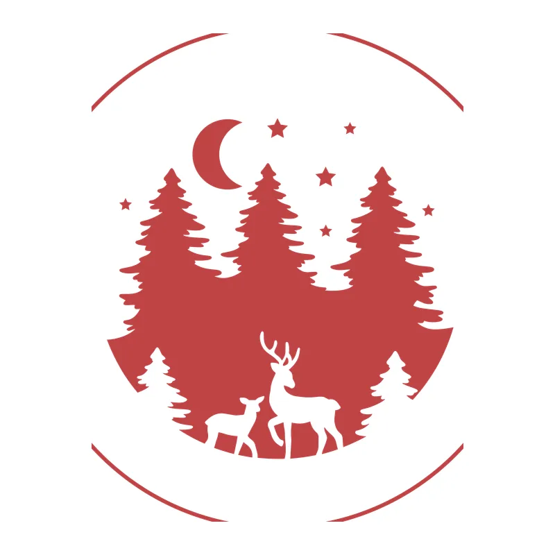Deer in Moonlit Forest