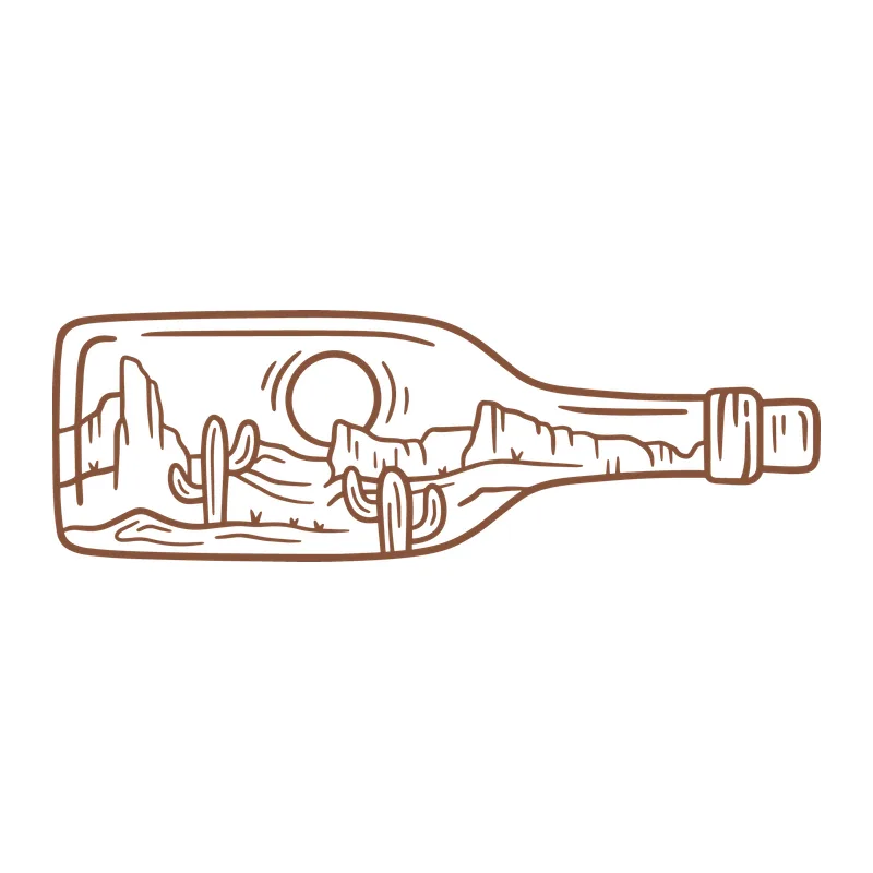 Desert Landscape in a Bottle