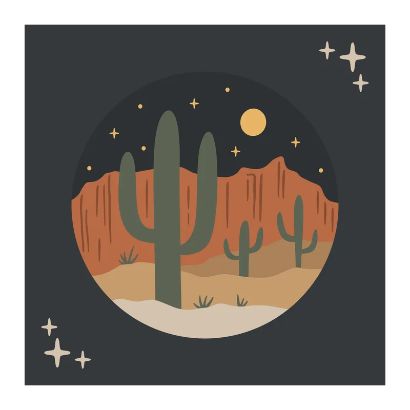 Desert Landscape Shadow Box