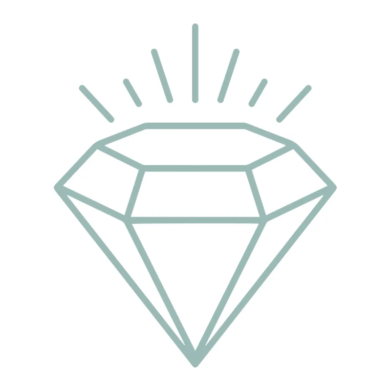 Shining Diamond Line Art
