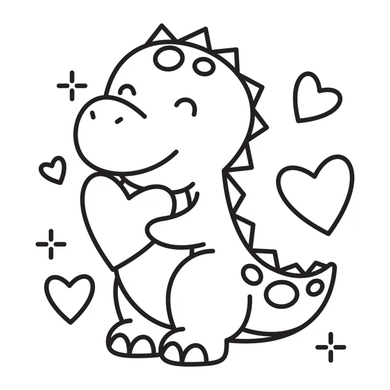 Dinosaur Heart Hug