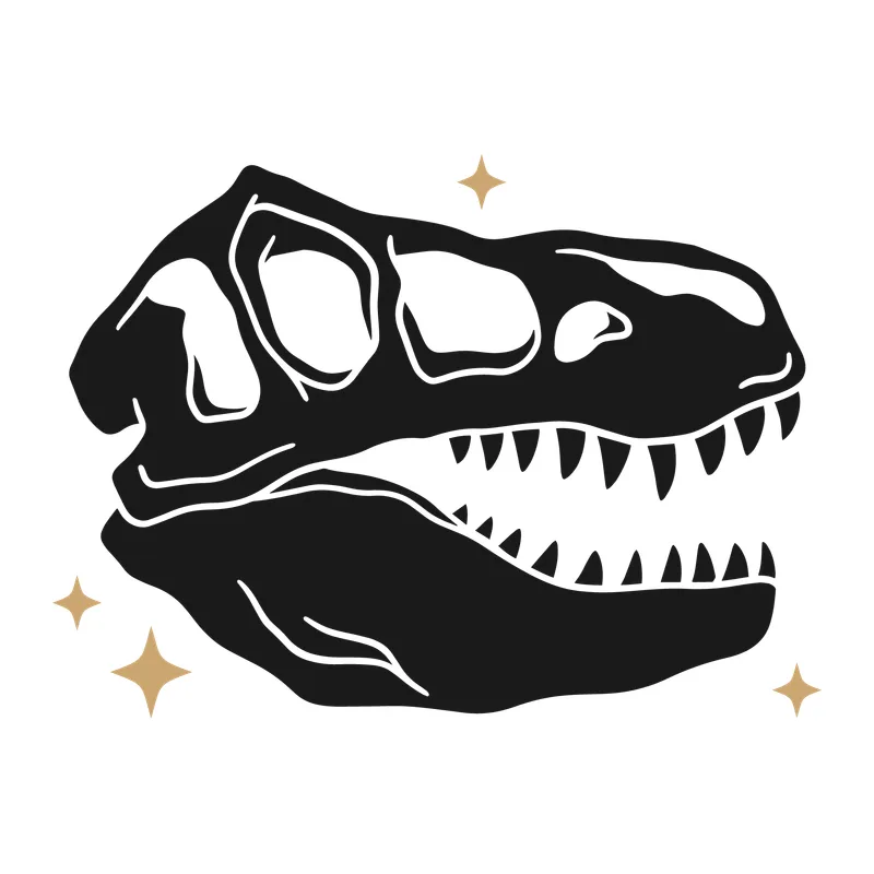 T-Rex Skull With Sparkles