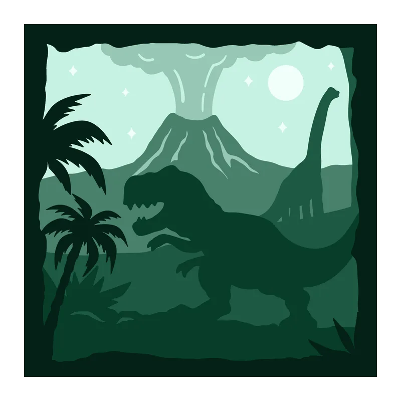 Dinosaurs Shadow Box
