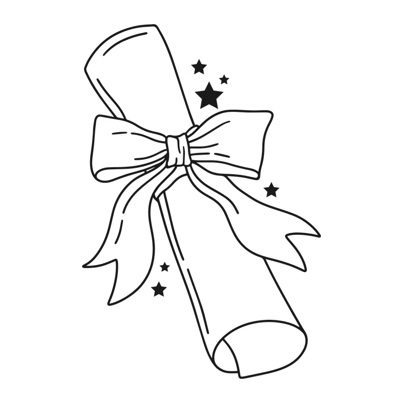 Rolled Diploma With Bow