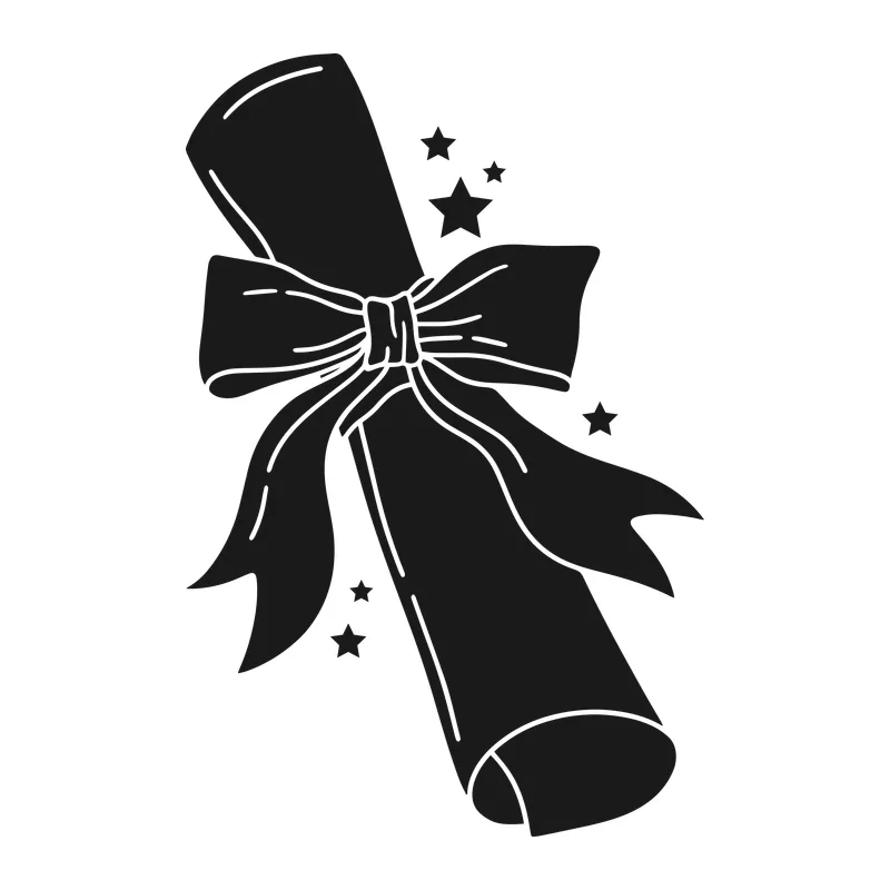 Diploma Scroll with Bow