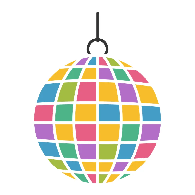 Colorful Disco Ball