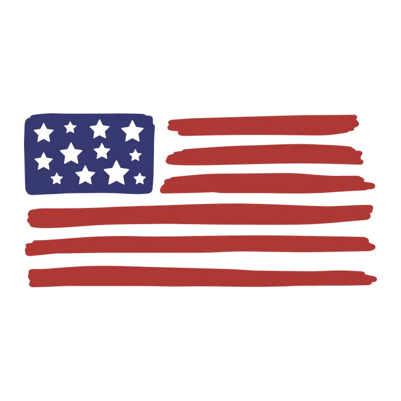 Brushstroke American Flag