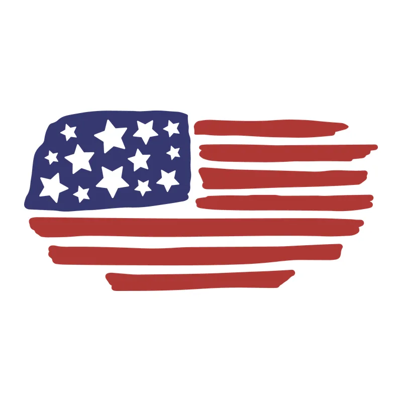 Brushstroke American Flag