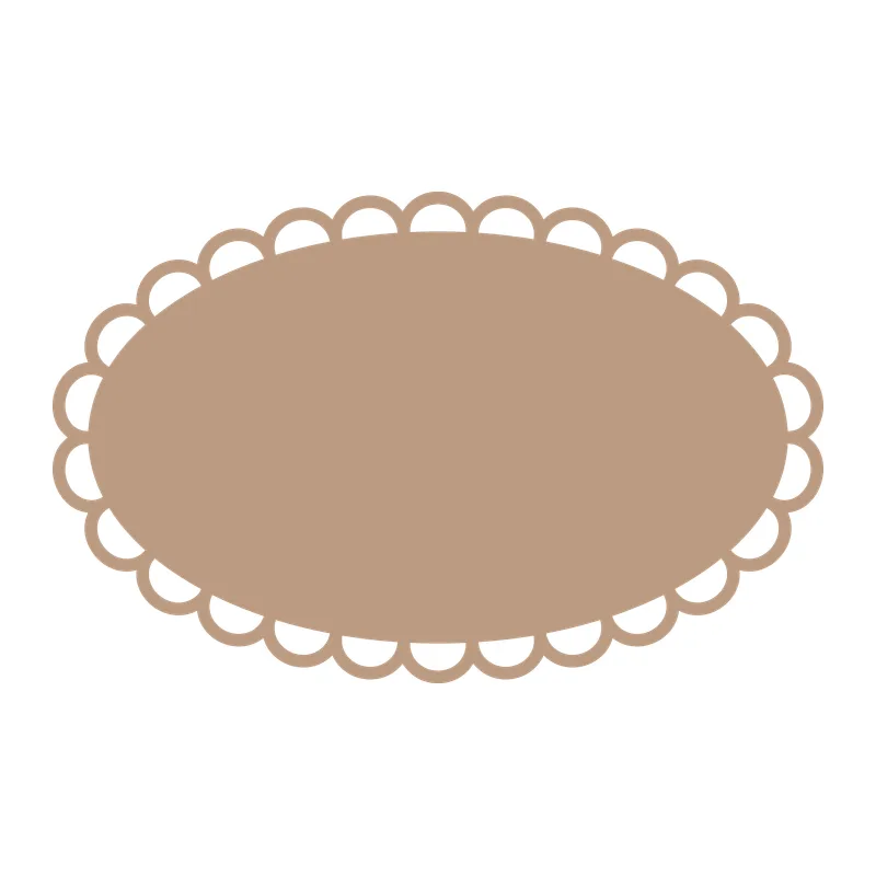 Scalloped Doily Label