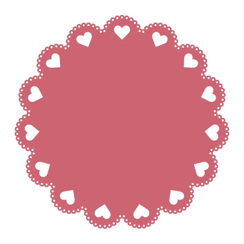 Scalloped Heart Doily
