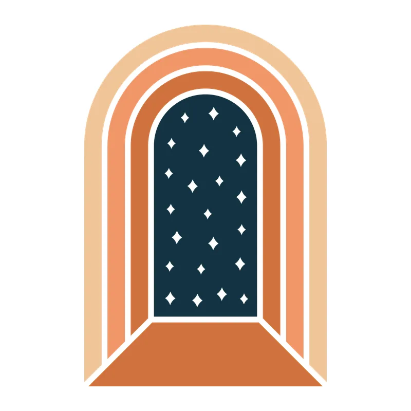 Starry Boho Arch Doorway