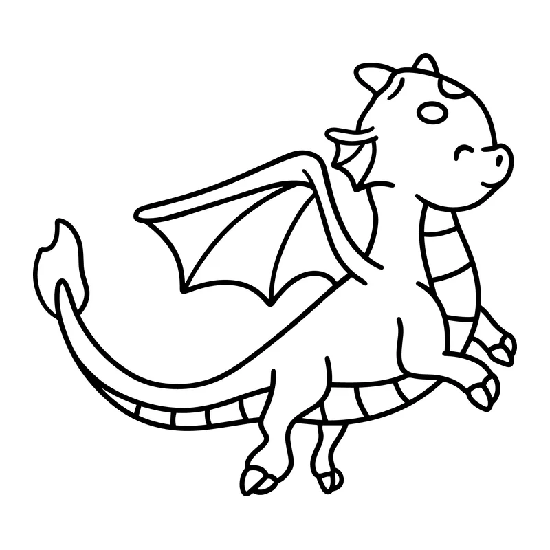 Cute Flying Baby Dragon