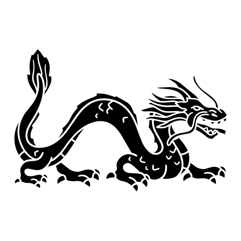 Chinese Dragon Silhouette