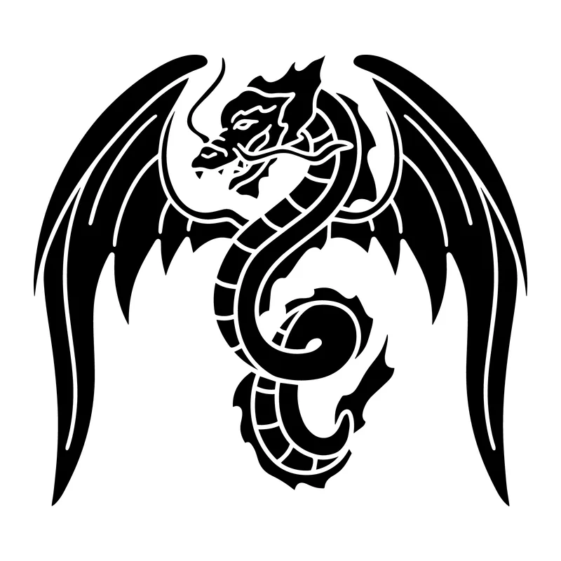 Winged Dragon Silhouette