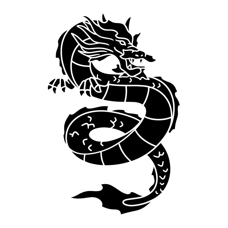 Coiled Eastern Dragon