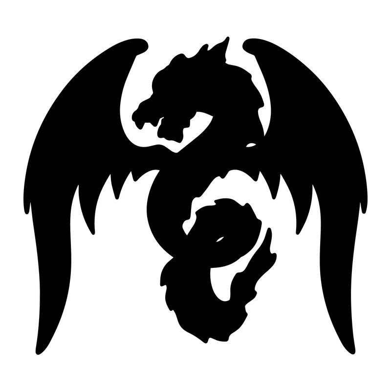 Winged Dragon Silhouette